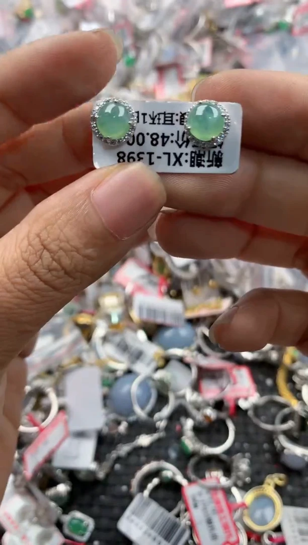 银S925镶嵌戒指翡翠16             3