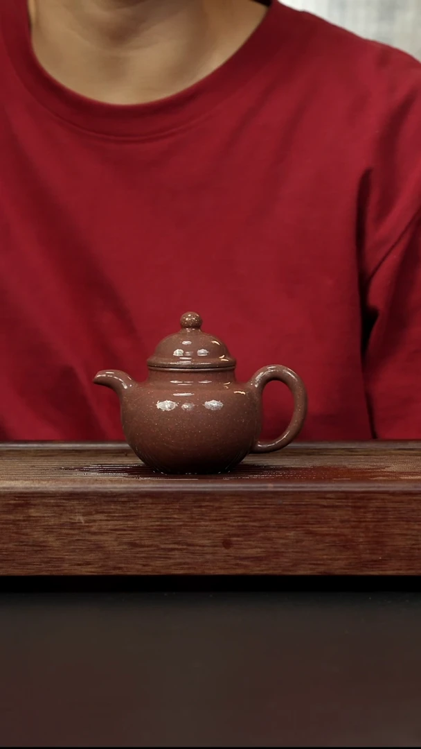 紫砂茶壶百年岩中泥 六拼 掇球