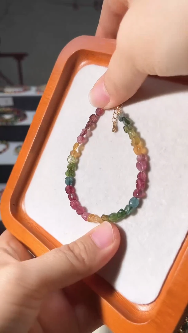 手链银S925镶嵌碧玺 10 多样性发货其一