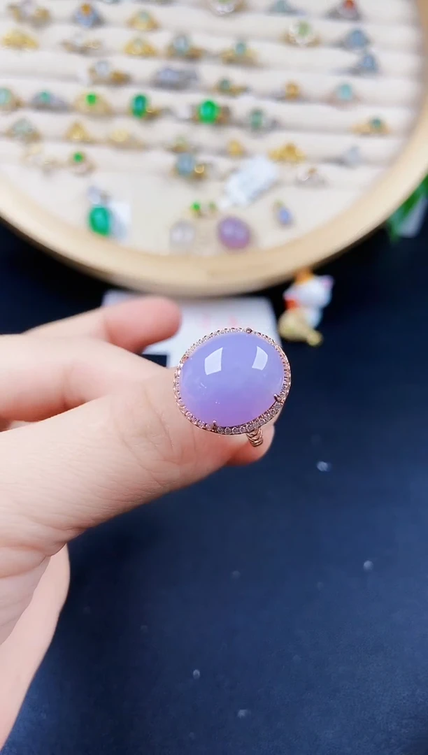 【闪购商品】翡翠戒指银S925镶嵌24242424