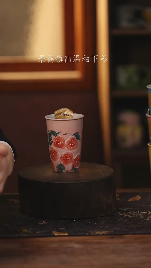 陶瓷景德镇高温釉下手绘陶瓷@L146@