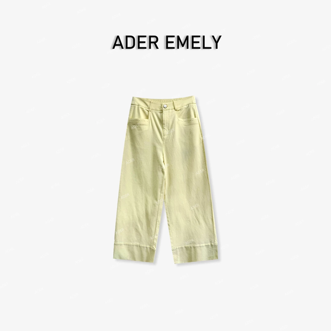 ADER EMELY/天丝棉八分筒裤25212