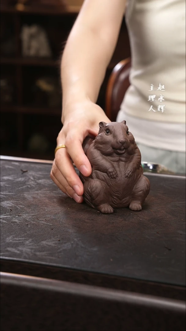 紫砂茶宠紫砂土拨鼠
