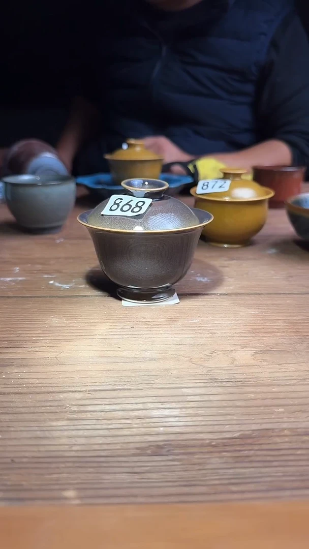 婺州龙窑烧制技艺全手工盖碗（868