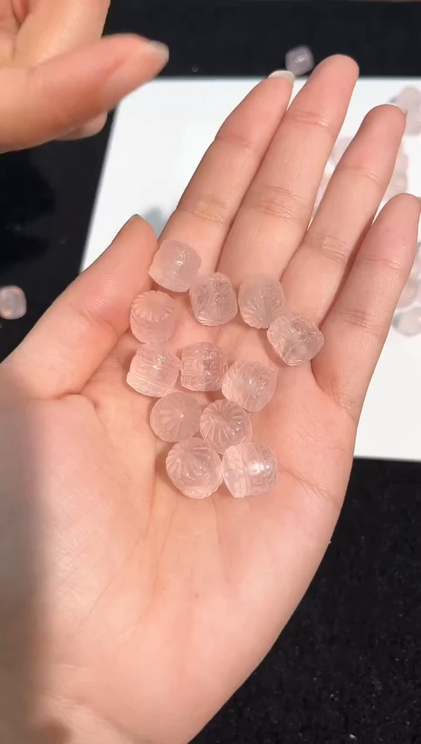 【闪购商品】水晶手链未镶嵌3号粉晶桶珠配件