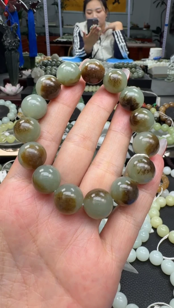 未镶嵌手链和田玉新疆且末聚宝盆卡14