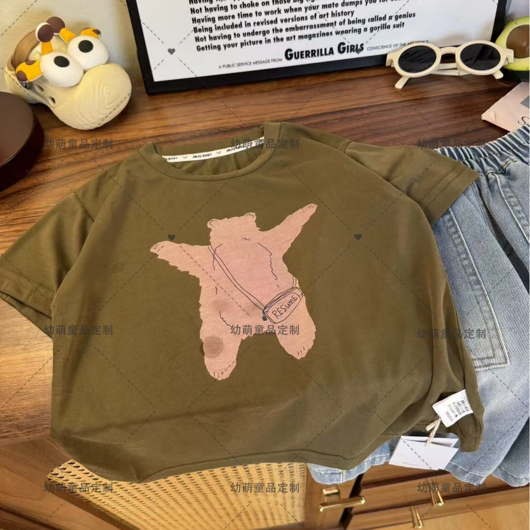 YM【JMJQ 20687】夏季儿童韩系悬垂冰感印花卡通短袖