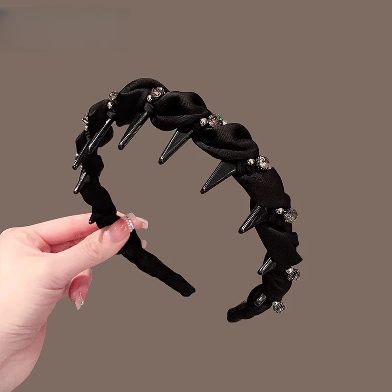 发箍女2025新款高级感镶钻缠绕防滑带齿头箍气质洗脸压发发卡头饰