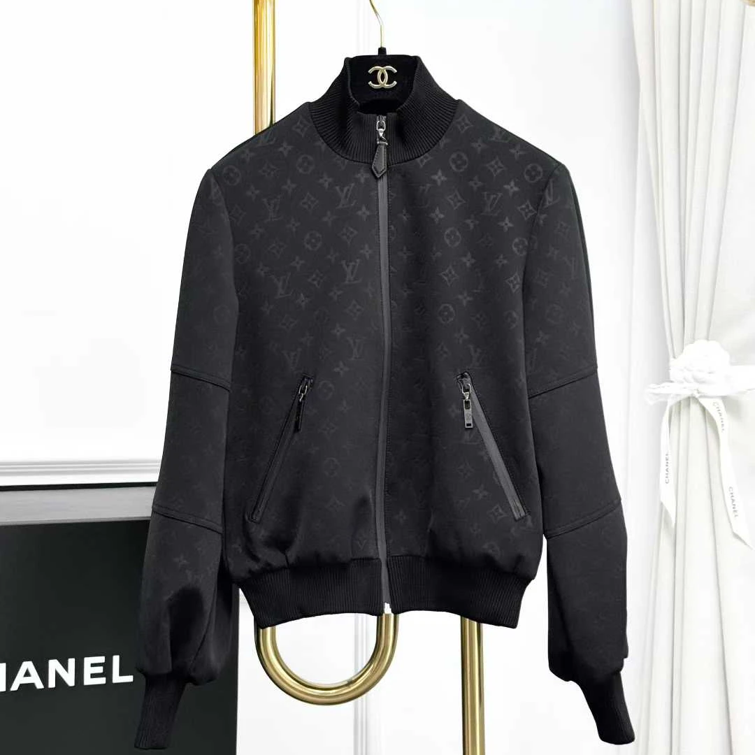 99新 LouisVuitton/路易威登 36码老花满印暗纹logo立领拉链夹克
