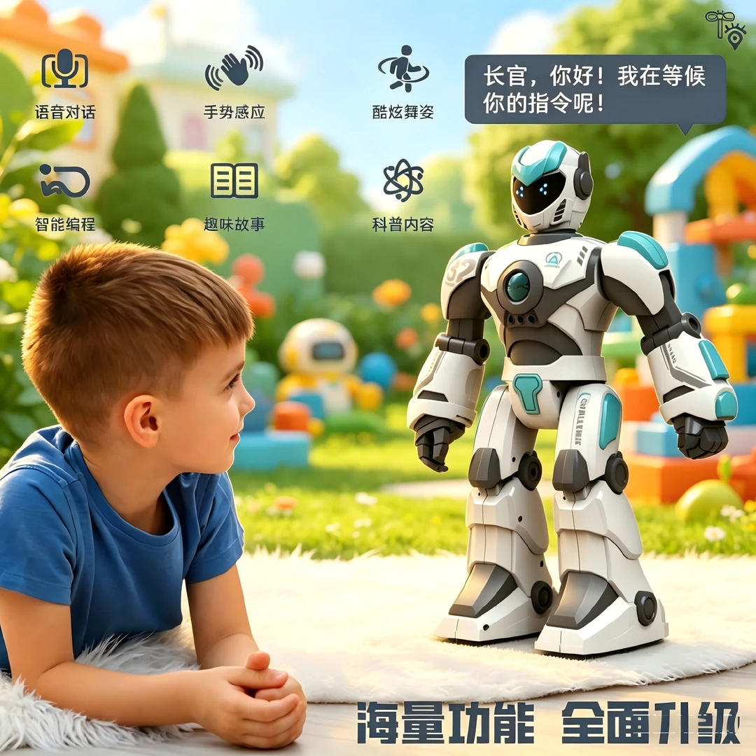 六一Ai智能战警早教机器人儿童节礼物2026新款遥控生日61男孩玩具
