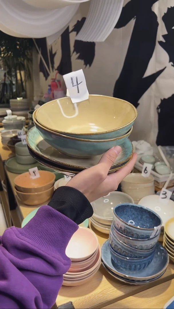 陶04高温釉下彩陶瓷餐具默认微瑕