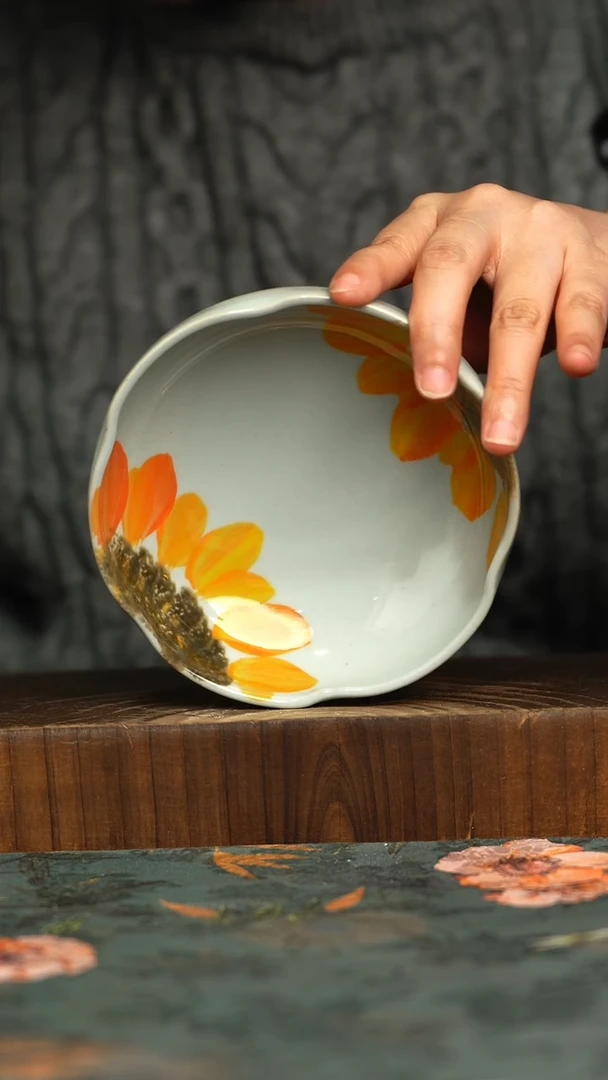 杯釉下彩手工手绘同款陶器