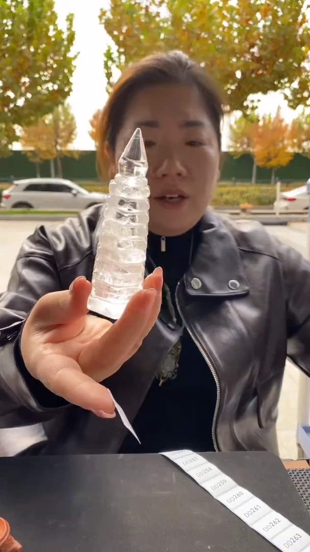 未镶嵌珠宝半成品水晶白水晶文昌塔D253