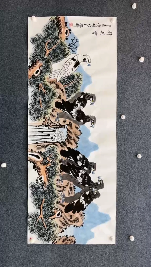 【闪购商品】国画1.19-艺术-赵振祥-六尺-群英会