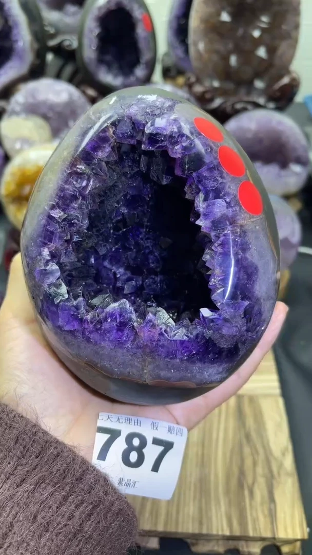 未镶嵌大型摆件（非配饰）紫晶787号龙蛋