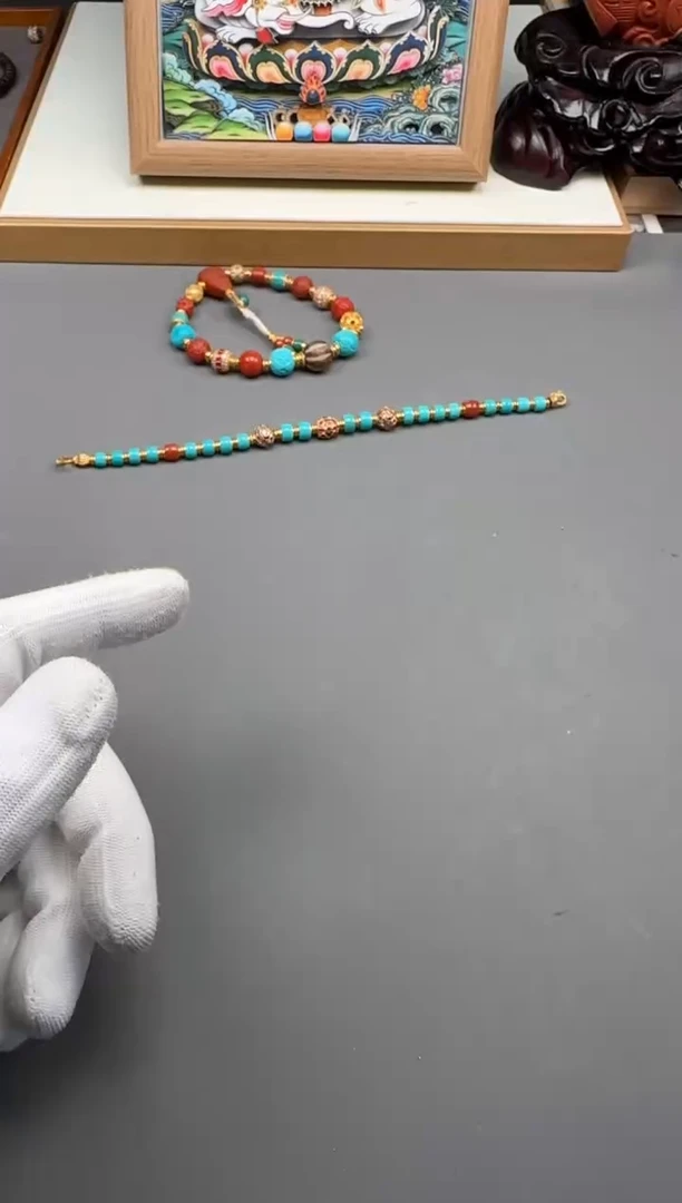 【闪购商品】绿松石配饰配饰18K金镶嵌配饰配饰