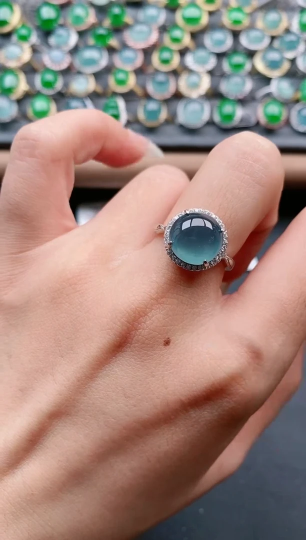 【闪购商品】翡翠戒指银S925镶嵌1111111