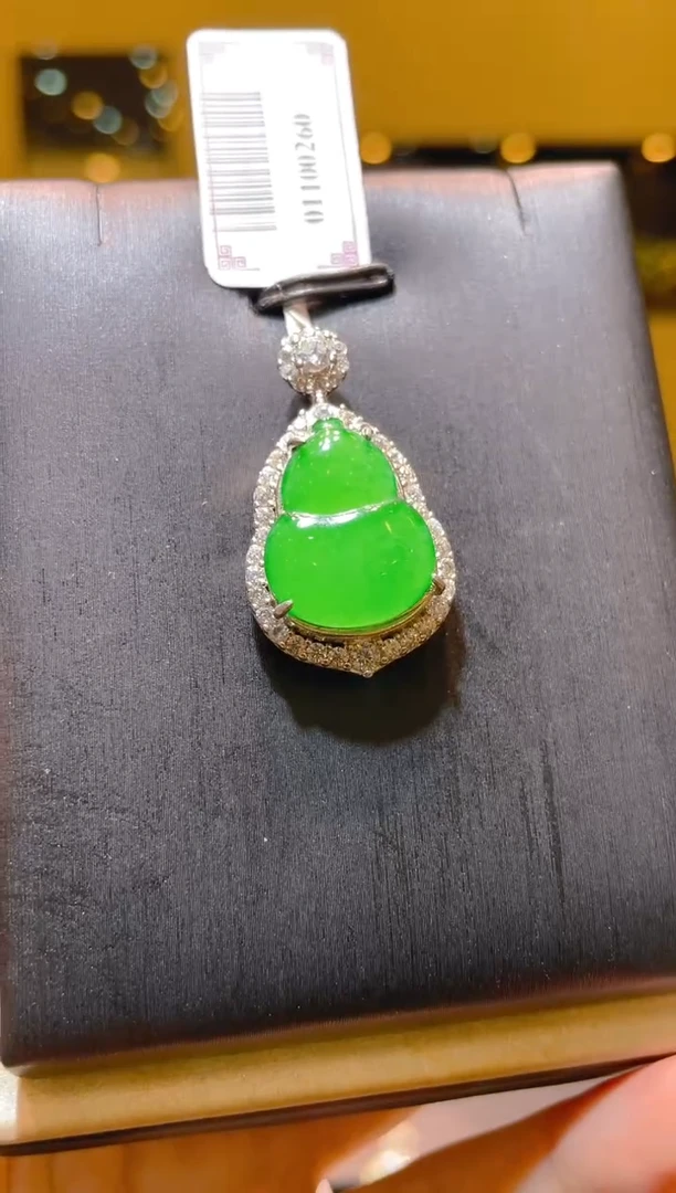 翡翠银S925镶嵌吊坠(不含链)A10