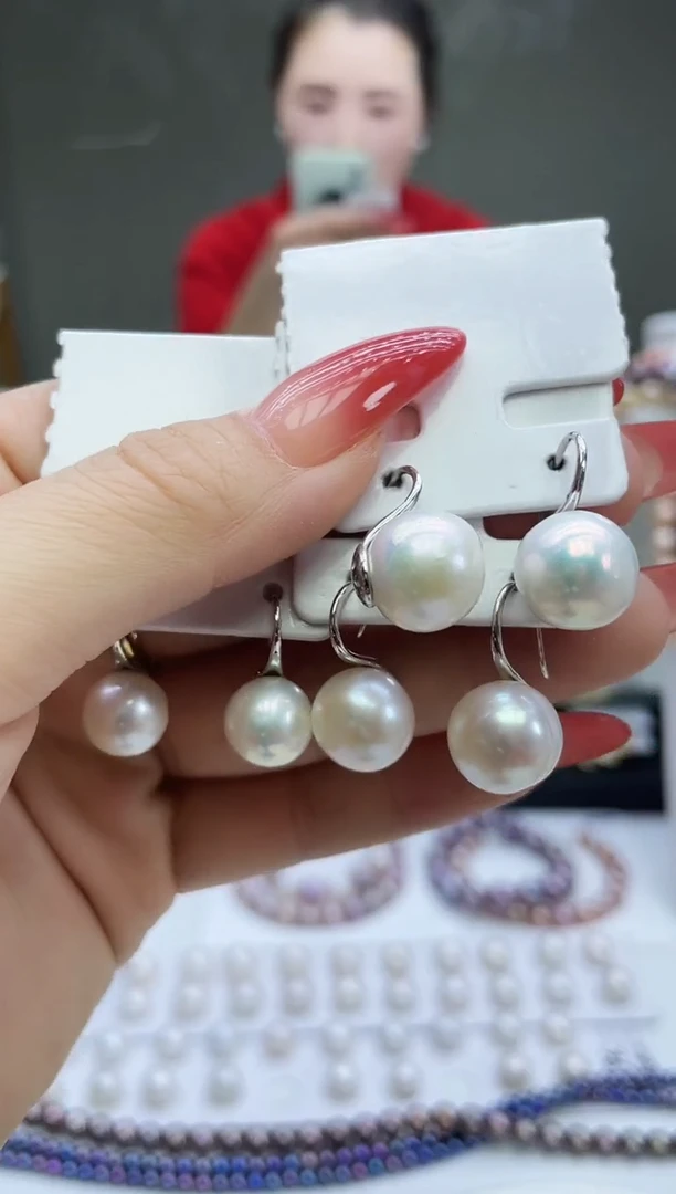 未镶嵌耳饰淡水珍珠白色系 耳饰