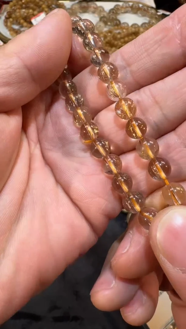 未镶嵌手串发晶SJ-480金发晶