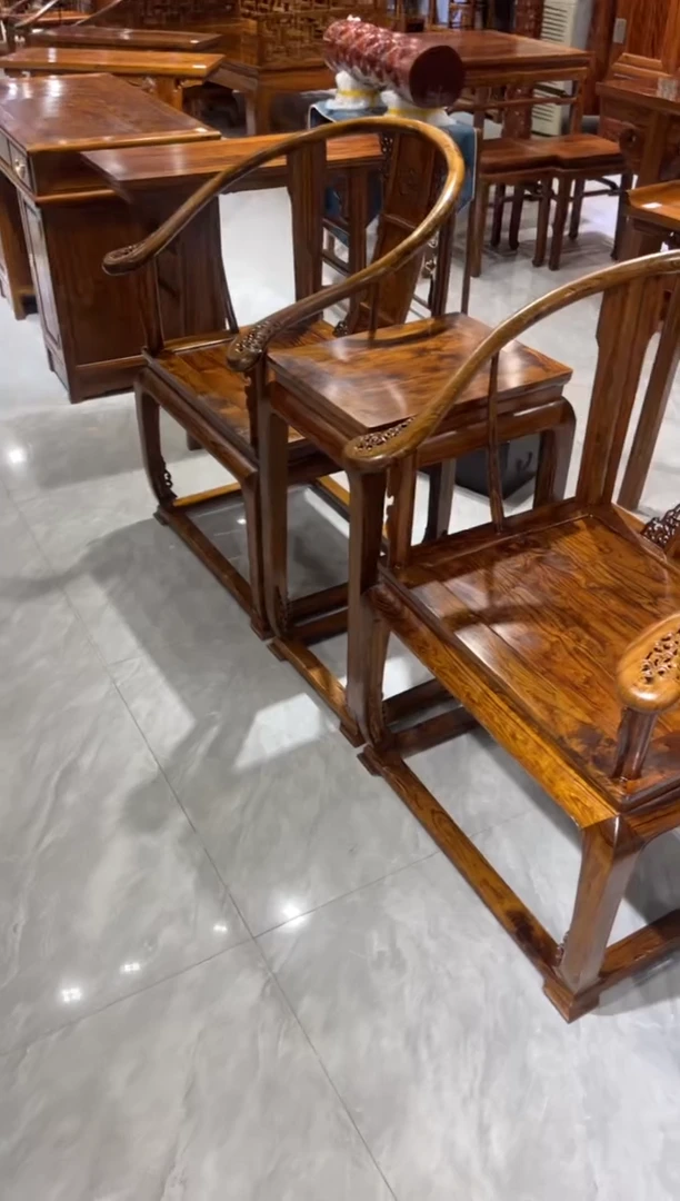 木皇宫椅三件套家具