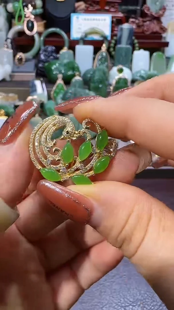 银S925镶嵌和田玉挂件【宏1111】22