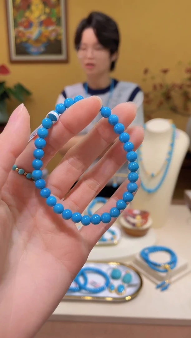 未镶嵌绿松石手串12@@ZY51114004