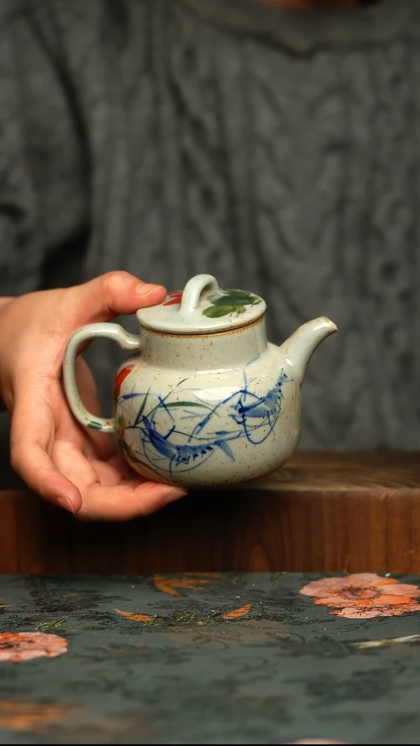 瓷片釉下彩手工手绘同款陶器