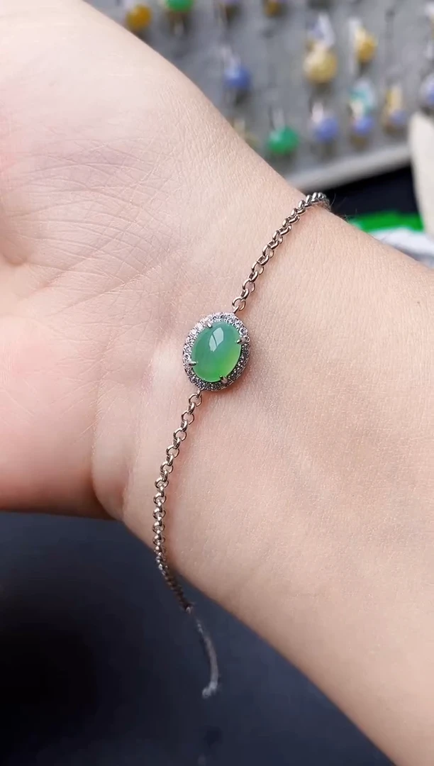 银S925镶嵌戒指翡翠0167