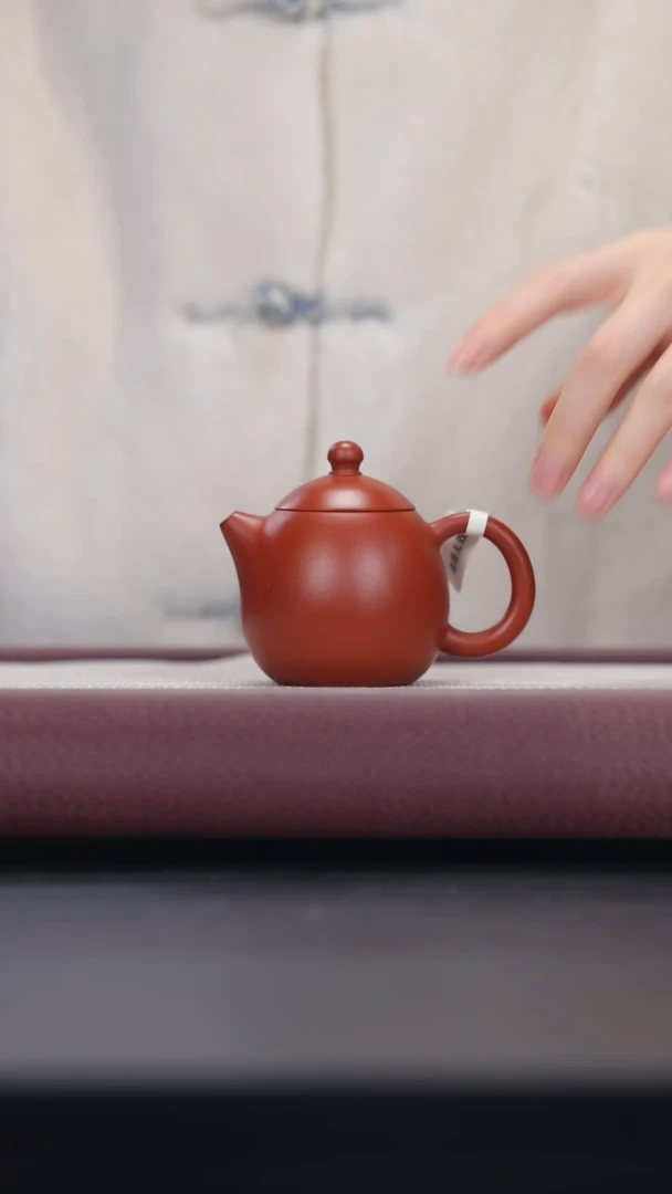 【闪购商品】紫砂茶壶朱泥 龙蛋130cc