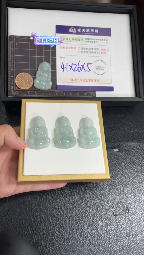 【闪购商品】翡翠挂件未镶嵌观音FL06配绳/多样性发其一CP