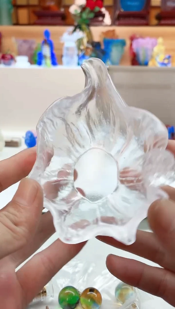 手工艺品琉璃白色荷花公道杯