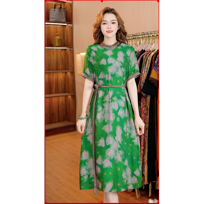 7831-29水中百合舒适时尚连衣裙