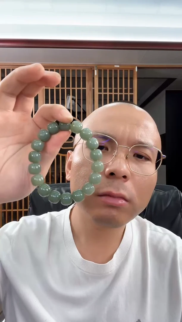 未镶嵌手串和田玉卡12 且末蓝老型 多样性发一