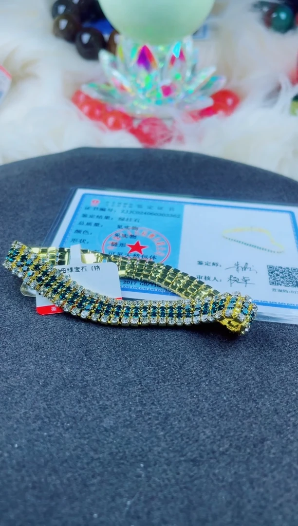 菱锰矿未镶嵌手串绿宝石手链