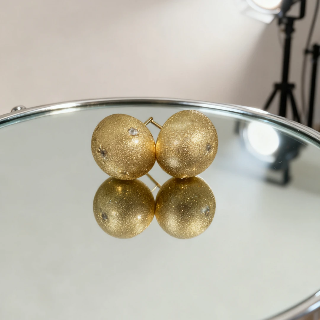 【越美丽】-V金意大利精工拉丝质感高级极简耳饰maijia-jh1615