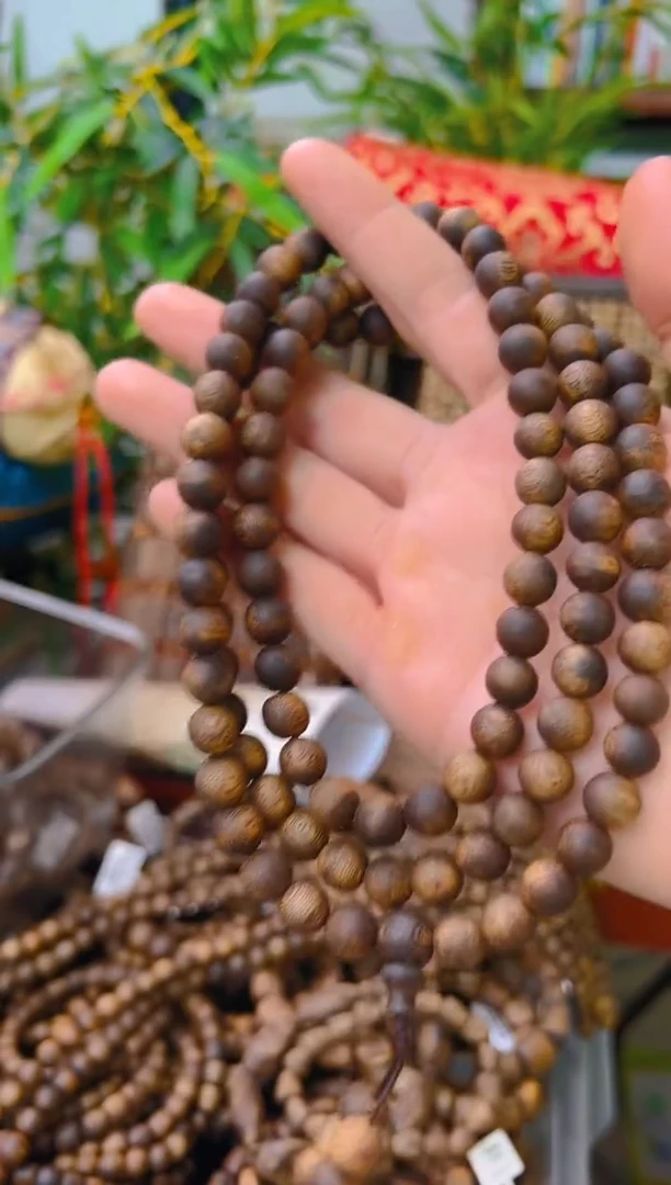 沉香手串不*棋楠圆珠多圈0.9,32克