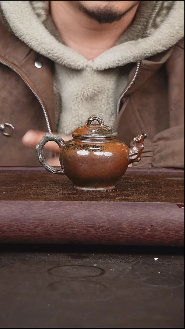 茶壶紫砂柴烧 壶