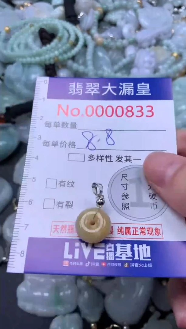 吊坠(不含链)未镶嵌翡翠833