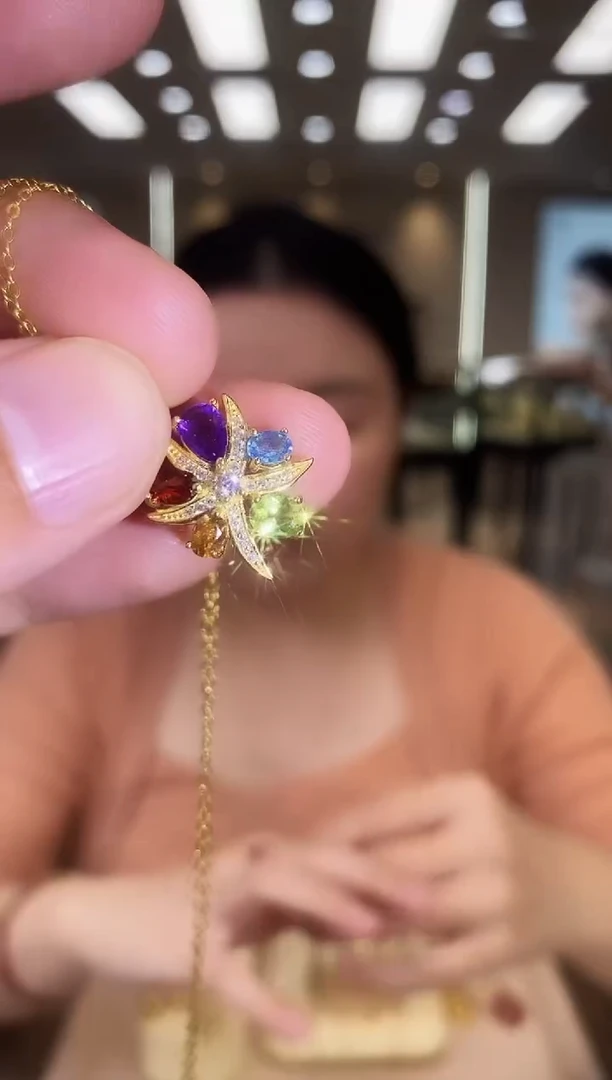 颈饰银S925镶嵌水晶09