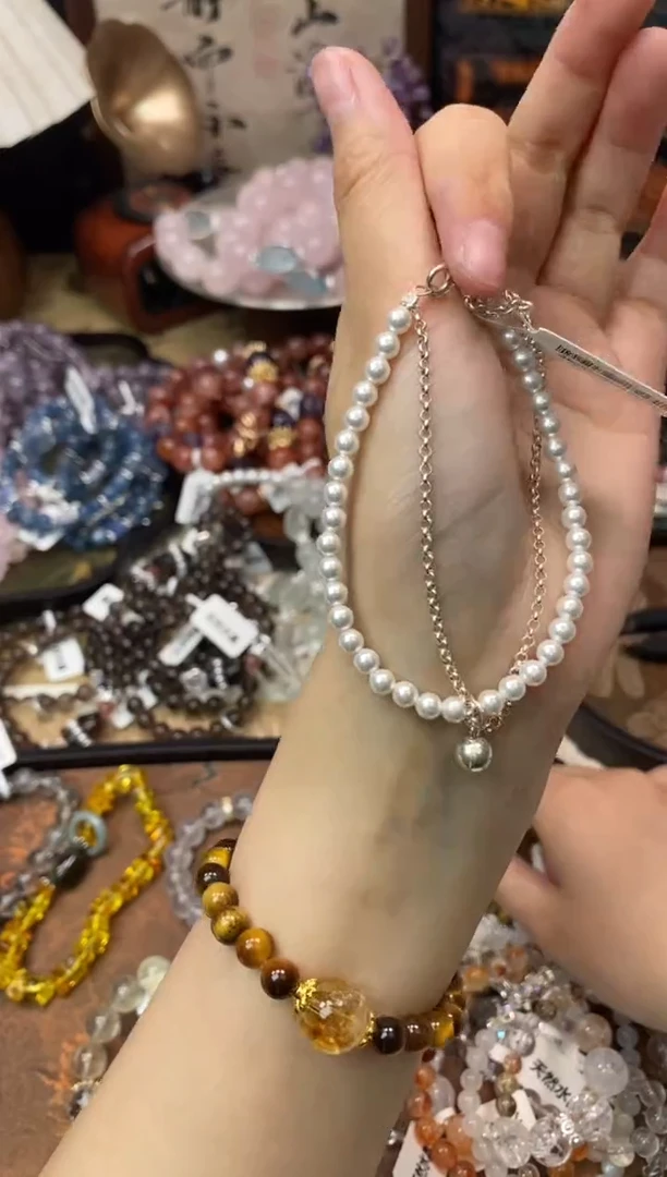 【闪购商品】贝壳手串银S925镶嵌447手串