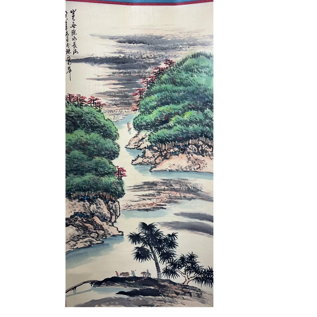 关老款山水挂轴68×138约8.4平尺