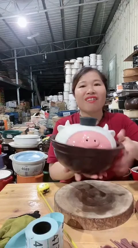 明显瑕疵咖色带盖3933
