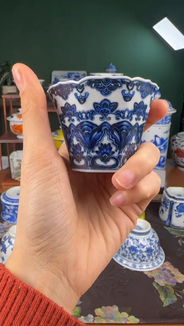 杯洪印幕明   宝相。 八方杯