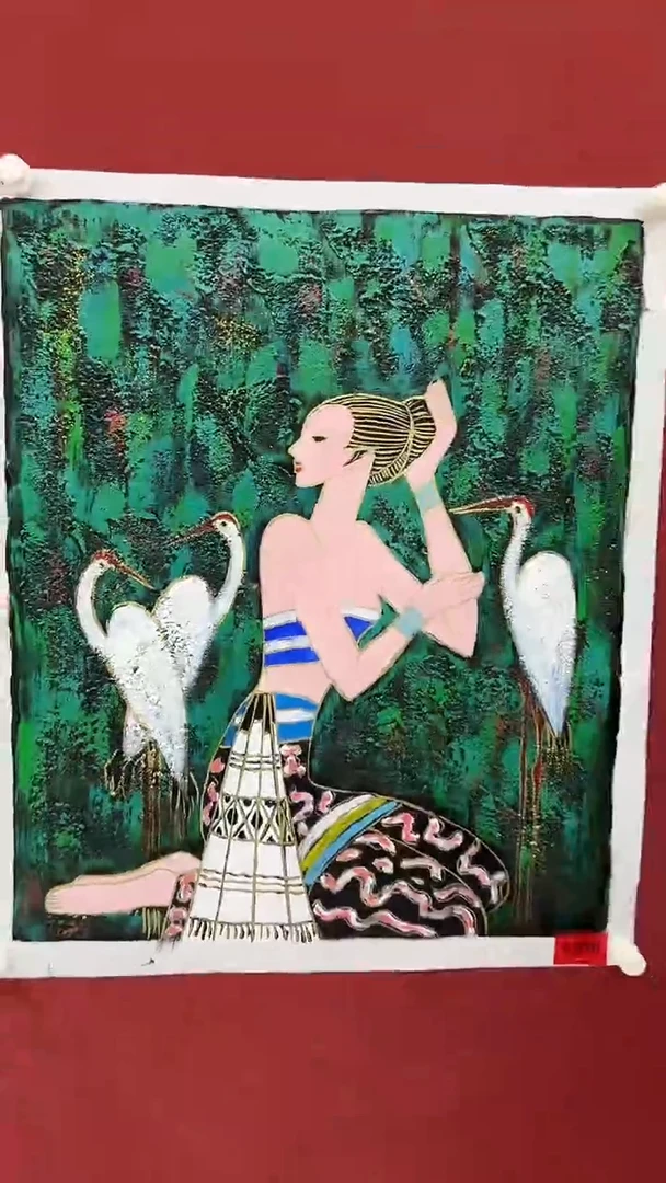国画油画杨风顺-3平尺-人物