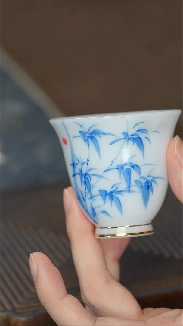 【冰种兰竹杯】【12西泠礼盒】