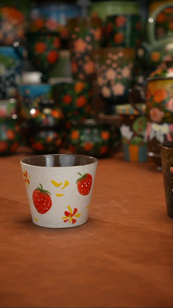 紫砂   釉下彩   杯子