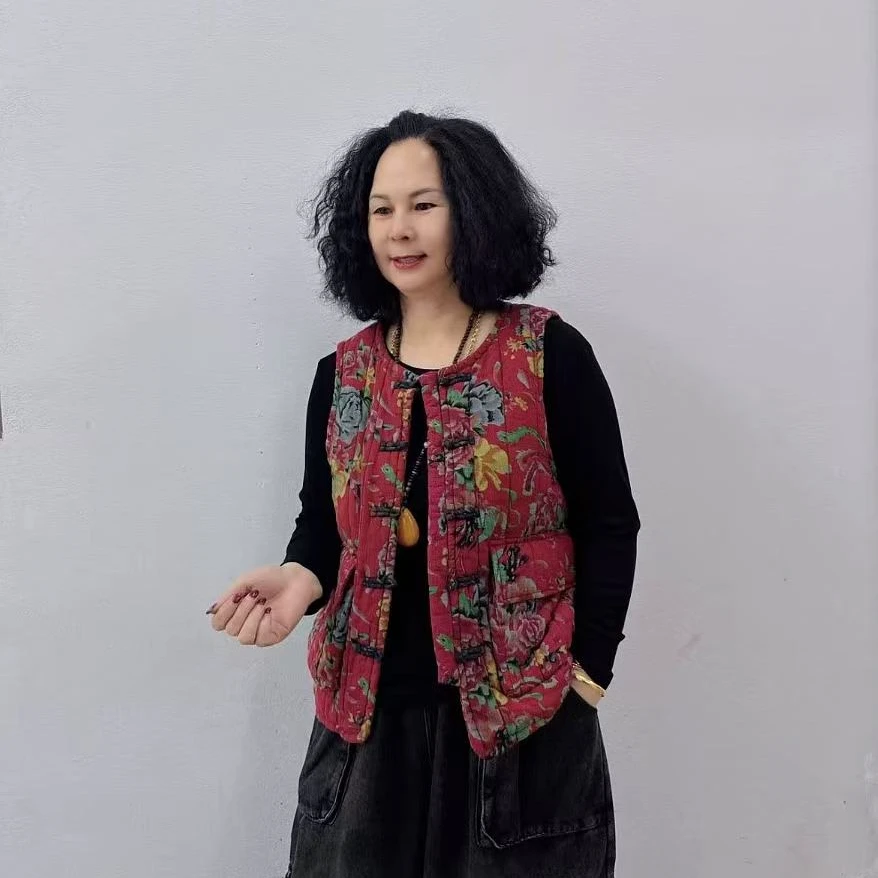 国风复古盘扣棉马甲（建议160斤内）