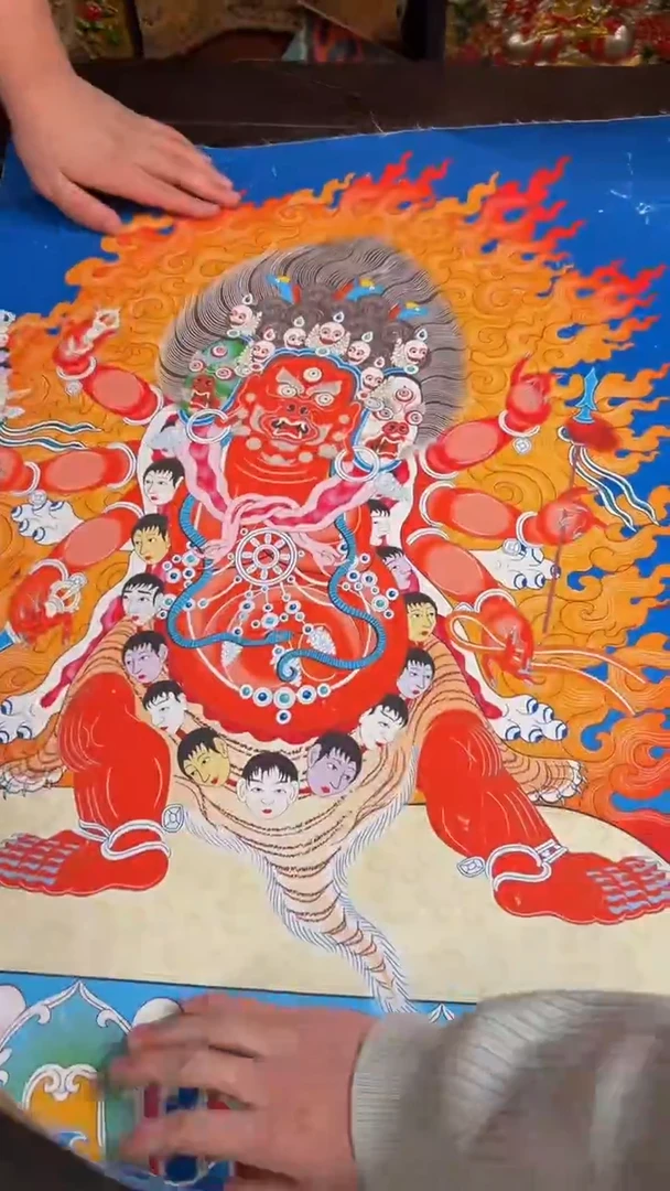 装裱画精品手绘唐卡链接--A