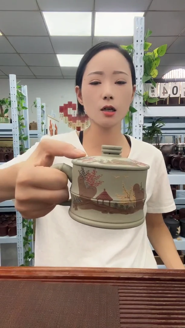 宜兴原矿紫砂全手工盖杯